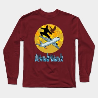 Flying Ninja - Funny Ninja Long Sleeve T-Shirt